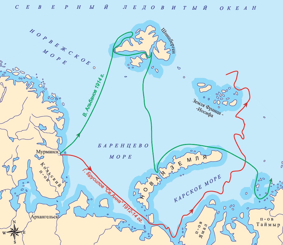 Исследователи вылетят на поиск следов экспедиции Брусилова, пропавшей в Арктике в 1914 году
