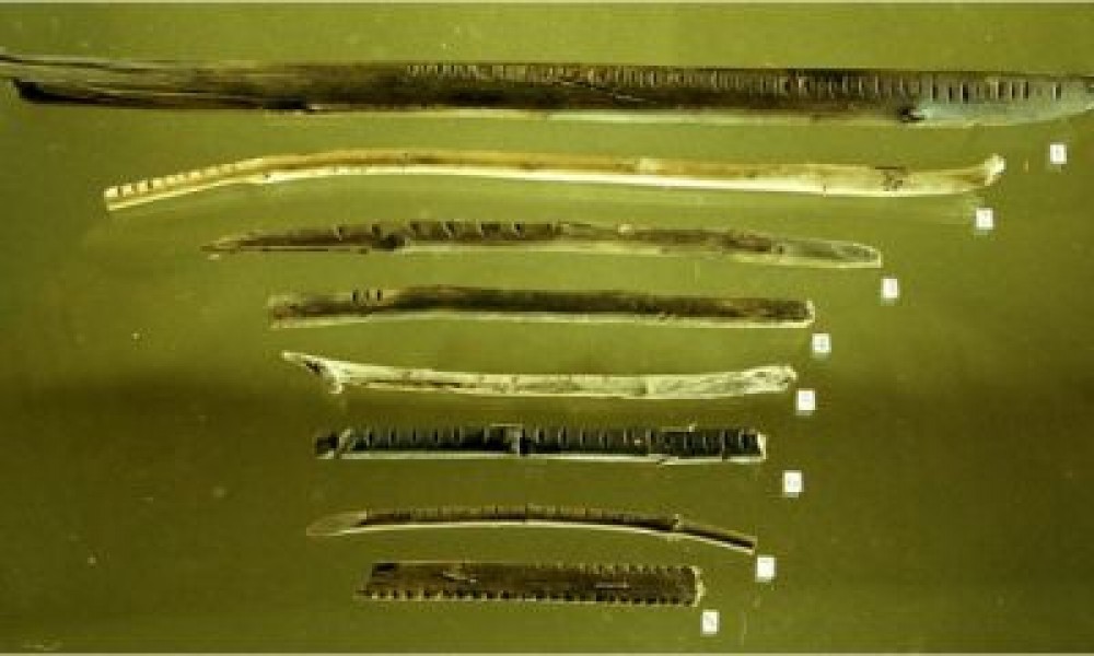 Деревянные счётные бирки из раскопок в Старой Руссе
